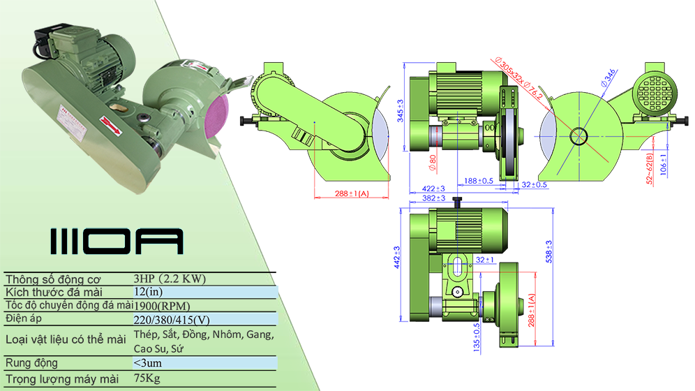 JH-1110A máy mài