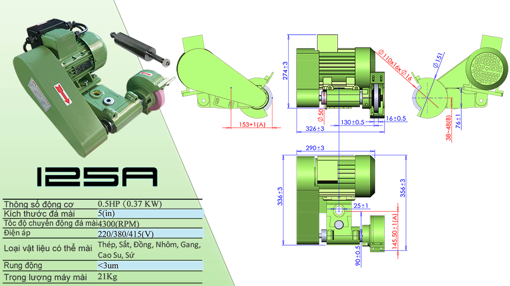 JH-125A máy mài