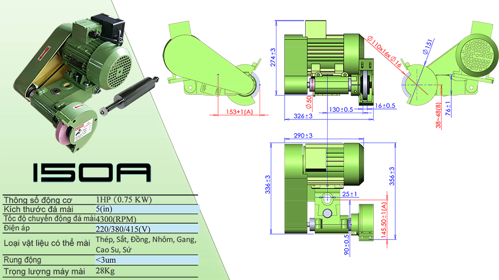 JH-150A máy mài